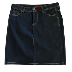Wrangler Blue Stretch Straight Jean Mini Denim Skirt Size 12M